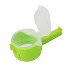 Durable plastic coffee seal food storage bag pour clip