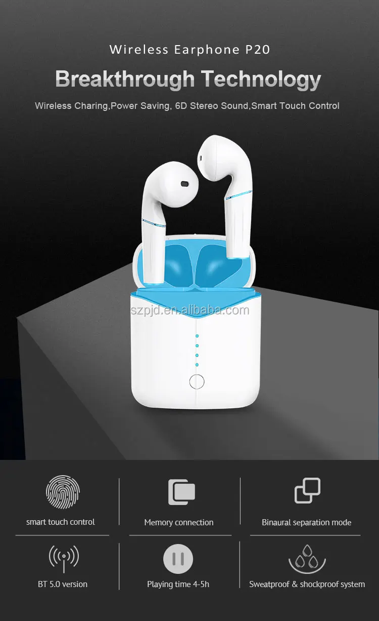 Wireless stereo headphones P20 TWS Blue tooth 5.0 sports headphones PK i10 i13 i20 i30 for Iphone Android - ANKUX.COM