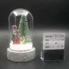 Novelty transparent glass ball custom christmas baubles with light