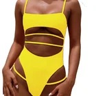 Oem custom made swimsuits mini polyester for young girl swimwear coloured unique one piece bikini