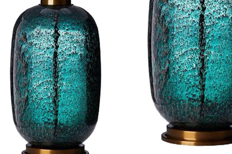 Decorative glass fabric modern home decor LED hotel home table light