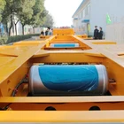 Heavy Excavator Machine 20ft 3 axles tippering trailer low bed container semi truck trailer