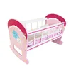 Wholesale lovely wooden house baby girl rocking bed doll furniture