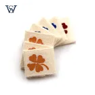 Custom Printed Soft 100% Organic Cotton Labels Clothing Main Care Label For Garments And Hats