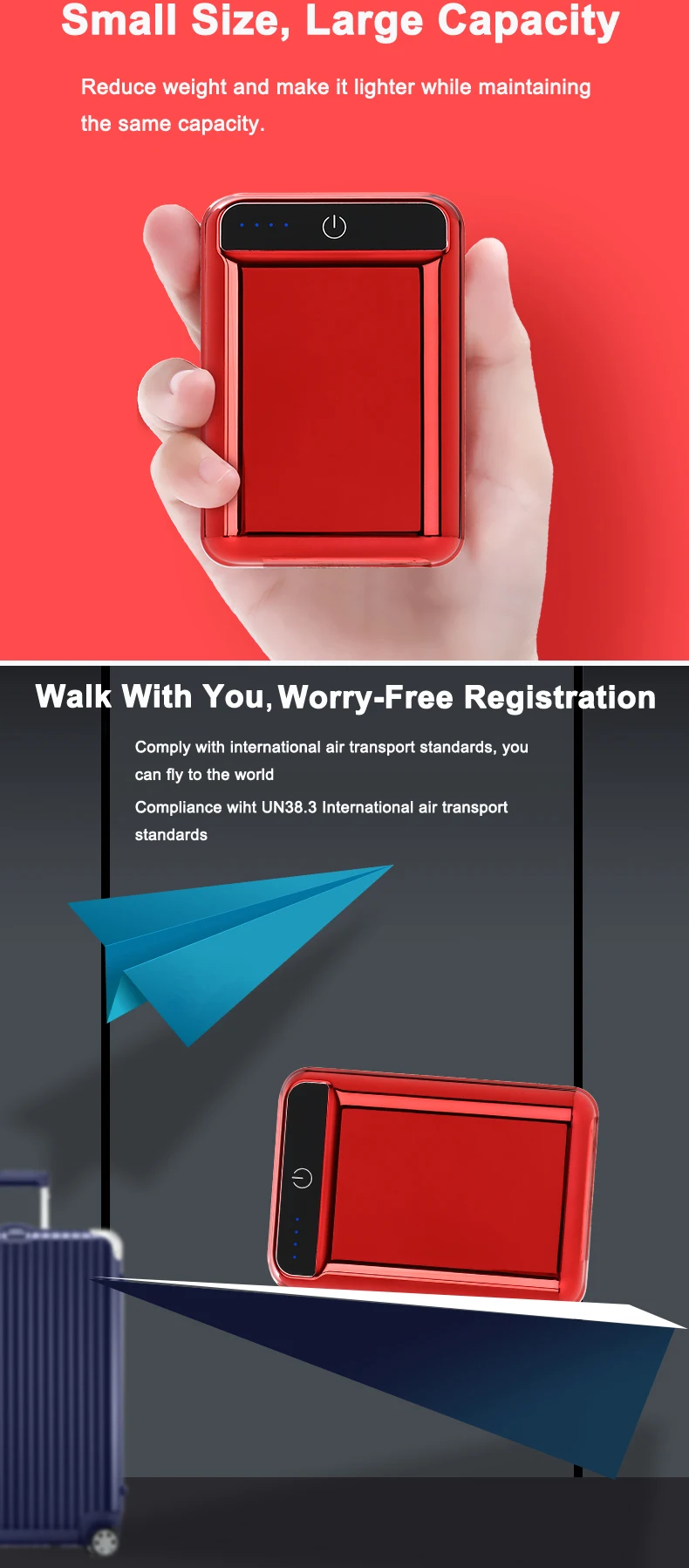 New 2019 Trending Product Portable Slim Pocket Custom Mini Power Bank Station , Mini Power Banks - ANKUX.COM