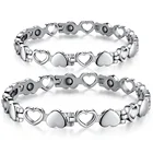316L Stainless Steel Perfect Technology Girls Charm Magnet Stone Bracelet Heart