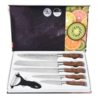 Small MOQ Stock Selling Wooden Handle Stainless Steel 3cr3 Chef Knife Kitchen Set
