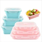 100% Food Grade Durable Insulated Airtight Collapsible Food Storage Container Lunch Box for Kids
