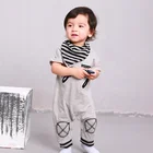 Baby boys clothes with mom'guy embroider toddler rompers and bib