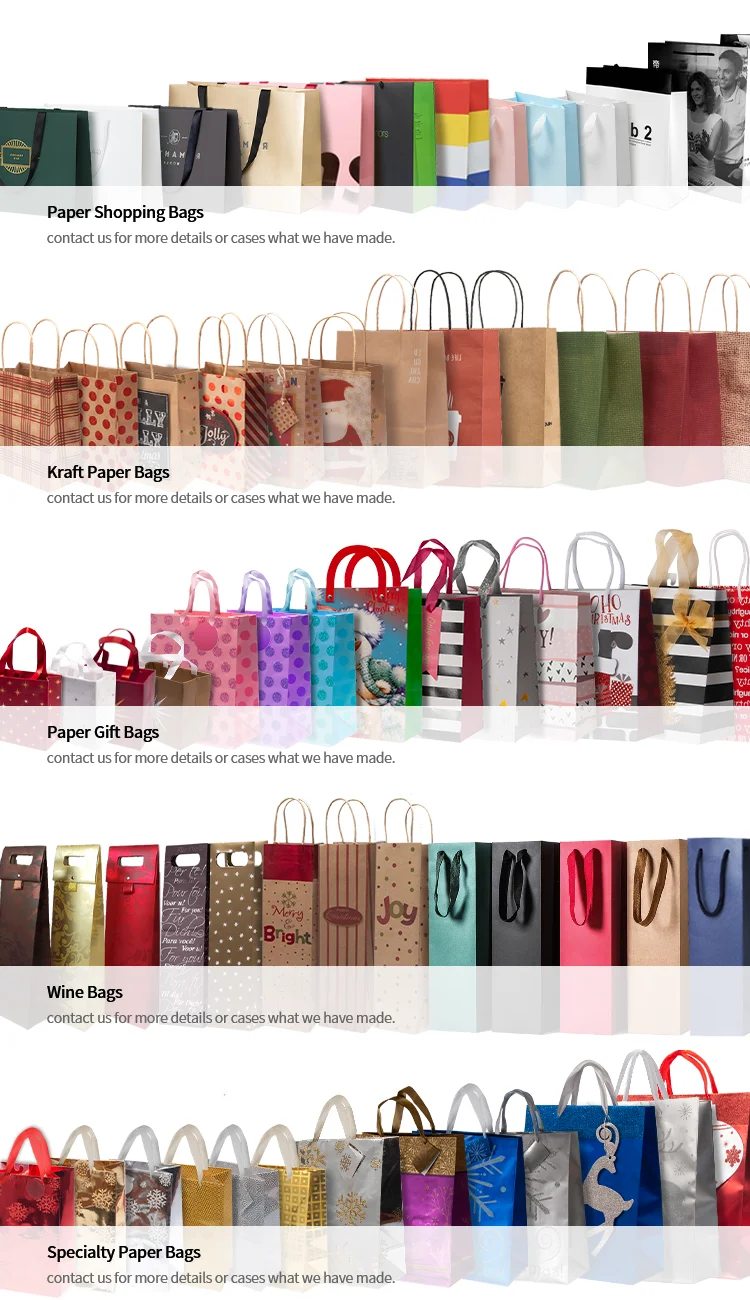 custom print brown craft gift kraft paper shopping bag with