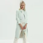 Best selling new design young women slim fit winter pu trench coats for ladies