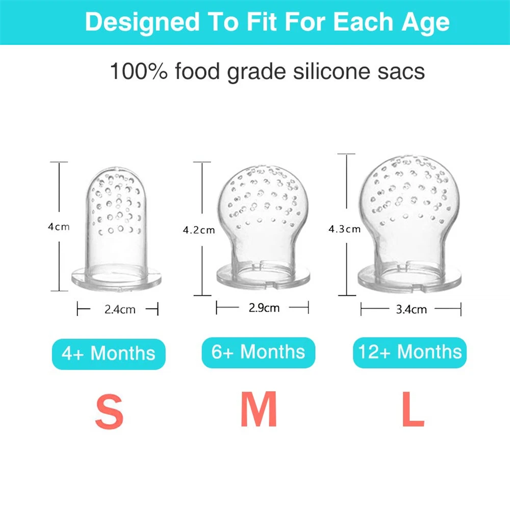 BPA Free Baby Teether Silicone Baby Fruit Feeder Pacifier Fresh Food Popsicle Teething Popsiclesicle details