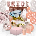 Nicro Rose Gold Set Bridal Shower Party Decoration Wedding