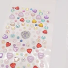 Flower Sticker Sticker China Goods Wholesale Colorful Heart-shaped Flower Shape Acrylic Sticker 8*18 10g Acrylic Sticker