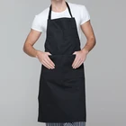 CHECKEDOUT wholesale Self-adjusting poly cotton black long BIB barista apron