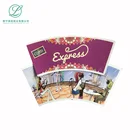 Paper Fan Customized Color Colored Paper Fan Colorful Printed Die-cut PE Coated Paper Cup Fan For Paper Cup