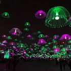 Beautiful Holiday Beautiful Jellyfish Light Holiday Christmas Outdoor Decorative Plastic Fiber Optic Lighting
