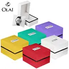 Low MOQ Classic Design Colorful Wholesale Factory Custom Logo Plastic Watch Gift Box, Plastic Watch Box With Pillow