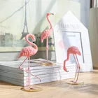 Dropship Patung Resin Home Decor Fiberglass Ornaments Plasticity Flamingo Decoration Figurine