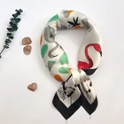 Cosum china square fashion ladies scarf custom printed scarves silk satin scarf