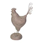 Home Decoration Decorative Wood Look Resin Rooster Figurine Tabletop Decoration Polyresin Rooster Statue