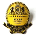 permanent custom embossed aluminum metal logo sticker label