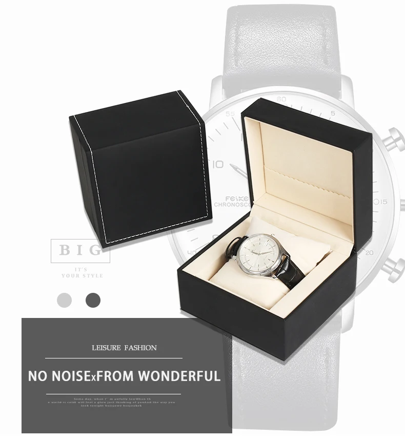 new product pu leather gift wrap box for watch luxury custom
