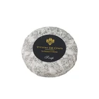 Customized Logo shiny paper pleat wrapped small Disposable Hotel Soap for bath