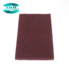 5"x8" Red microfiber nylon scouring pad stainless steel scouring bbq pad