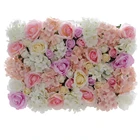 FW46-006 Beautiful silk artificial hydrangea flower wall for wedding wall decoration