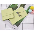 High quality cosmetics jewelry gift packaging bag envelope suede pouches with button snap closure