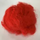 Recycled polyester solid staple fiber for bright red exhibition carpet