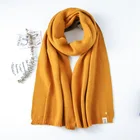Fashion Korean version double-faced pure color scarf cashmere thickened warm little pineapple decorative scarf women