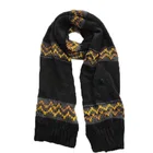 Custom ladies winter mixed color jacquard acrylic knit scarf