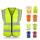 Traffic safety reflective can be printed and customized, cheap reflective safety fluorescent vest