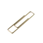 Golden color oval paper clips metal binder clips