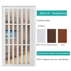 Factory direct Living Room Divider Glass PVC Accordion Doors Fast Delivery