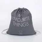 Fashion lazy cotton cloth drawstring canvas backpack advertising Beach shopping tote bag