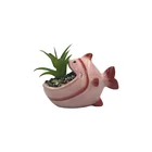 Blue Pot Fish Pot Cute Cartoon Custom Animal Blue Fish Shaped Ceramic Planter Succulents Plant Flower Pot