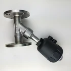 Butterfly Butterfly_ Angle Seat Valve Pneumatic Angle Seat Butterfly Flanged Type Flange_ Butterfly_ Valve