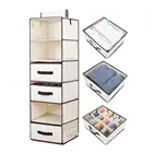 Space Saving Easy Use Drawers Canvas Hanging Closet Organizer