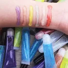 Gloss Free Shipping Custom Logo Moisturizing Transparent Shiny Gold Sequins Color Glitter Lip Gloss