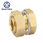 Green Valves brass thread fitting Quick Release Fitting brass flare fitting for pipe connection