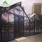 Glasshouse garden luxury china winter cover mushroom green house solar glass greenhouse kits accessories multi-span greenhouses