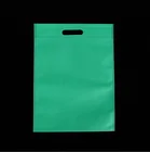 Eco Friendly Biodegradable Logo Printed Blank Die Cut Handle Bag D Cut Plain Non Woven Shopping Bag for Garment Shop