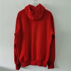 Factory Custom Wholesale CVC Fleece Plain Crewneck Cotton Sweatshirt Fashion RED Hoody with Logo Design