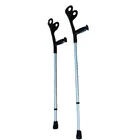 Medical Comfortable Adjustable Aluminum Forearm Walking Ultra-light Elbow Crutches for Elderly People Cane