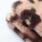Custom color imitation fur leopard print fake fur fabric faux fur
