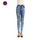 Women Lady Fashion Casual Long Comfortable Autumn Stretchy Pants Skinny Slim Denim Jeans