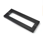 High quality Stainless steel black color small size square type double side Interior glass door handle